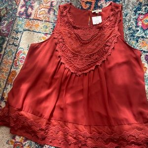Entro rust tank top 2x NWT